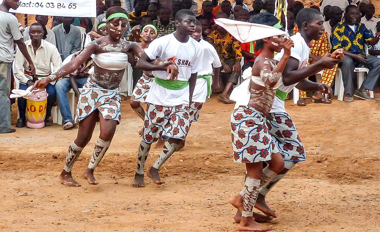 Baoulé traditional dancers